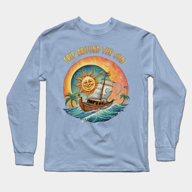 Trip Around The Sun Long Sleeve T-Shirt by Moulezitouna